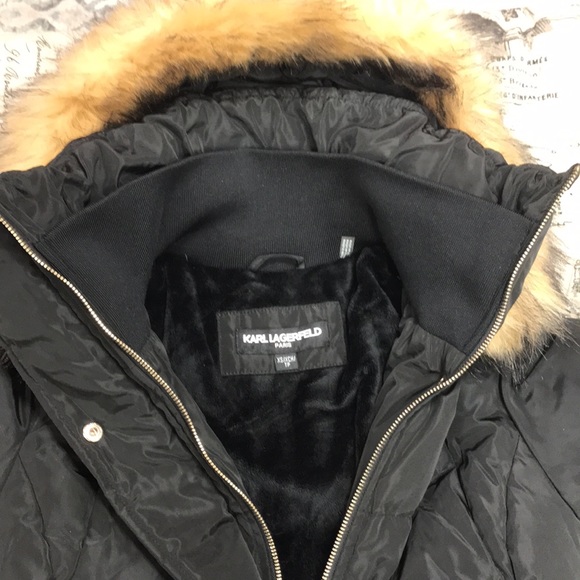 🎁 KARL LAGERFELD PARIS PLACKET FRONT LONG PUFFER - Picture 6 of 11